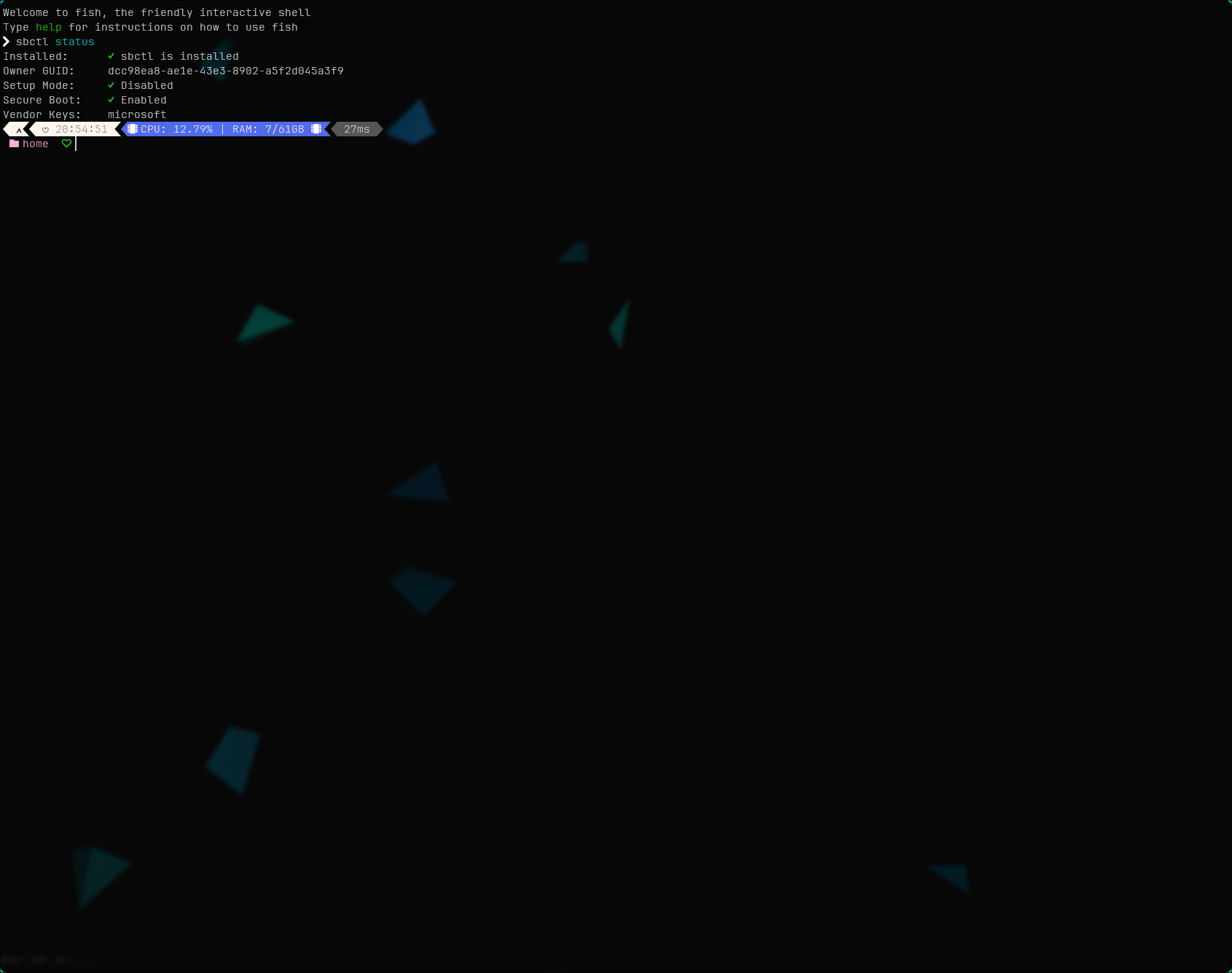Bios secure boot sbctl vertify