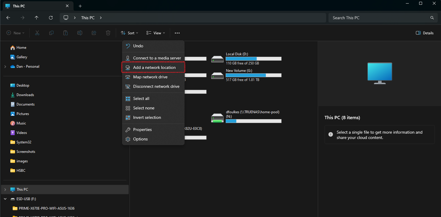 Winget restore map network drive